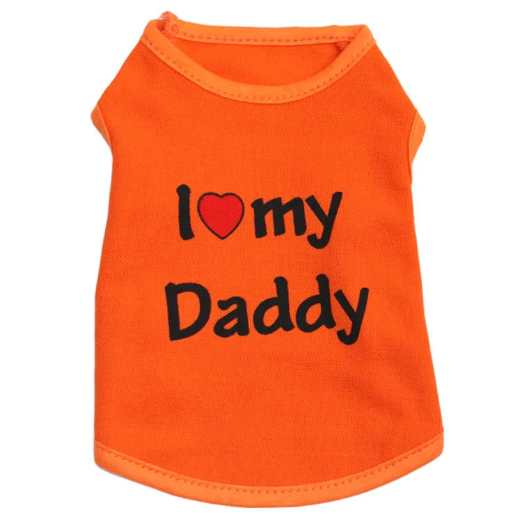 Ropa "I Love my Mommy / Daddy" para Mascotas