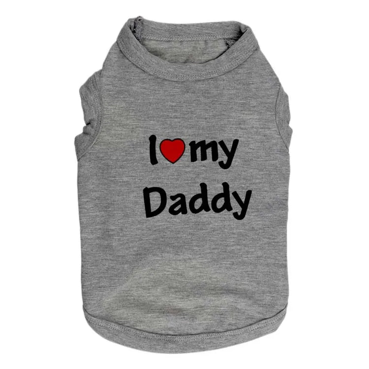 Ropa "I Love my Mommy / Daddy" para Mascotas