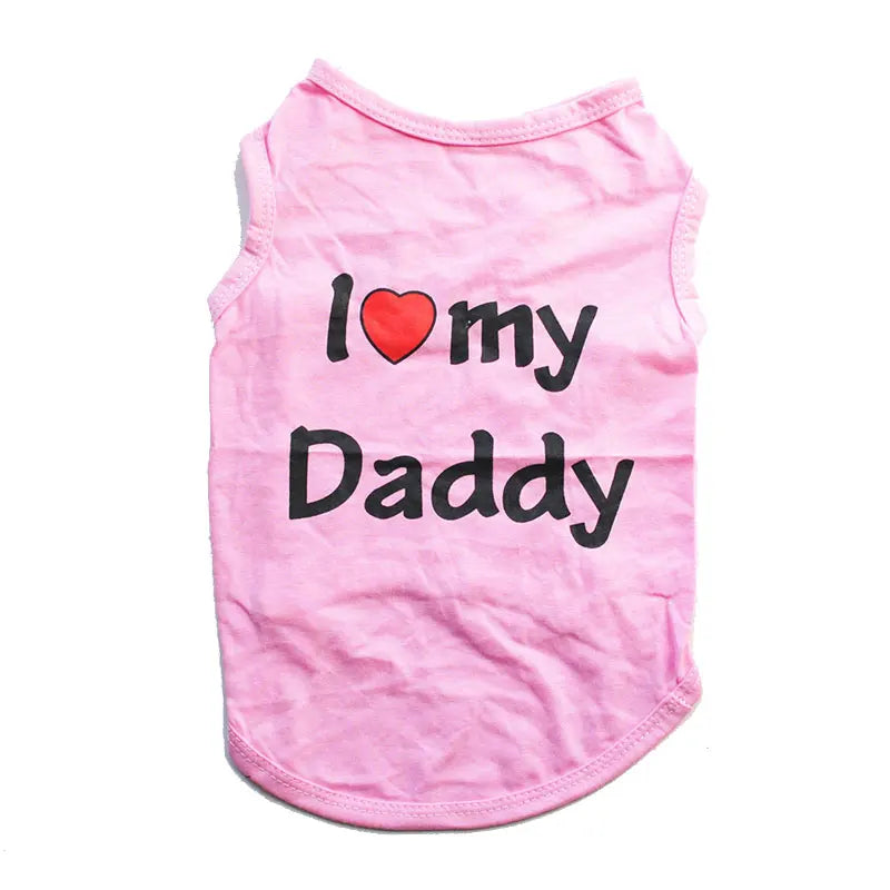Ropa "I Love my Mommy / Daddy" para Mascotas