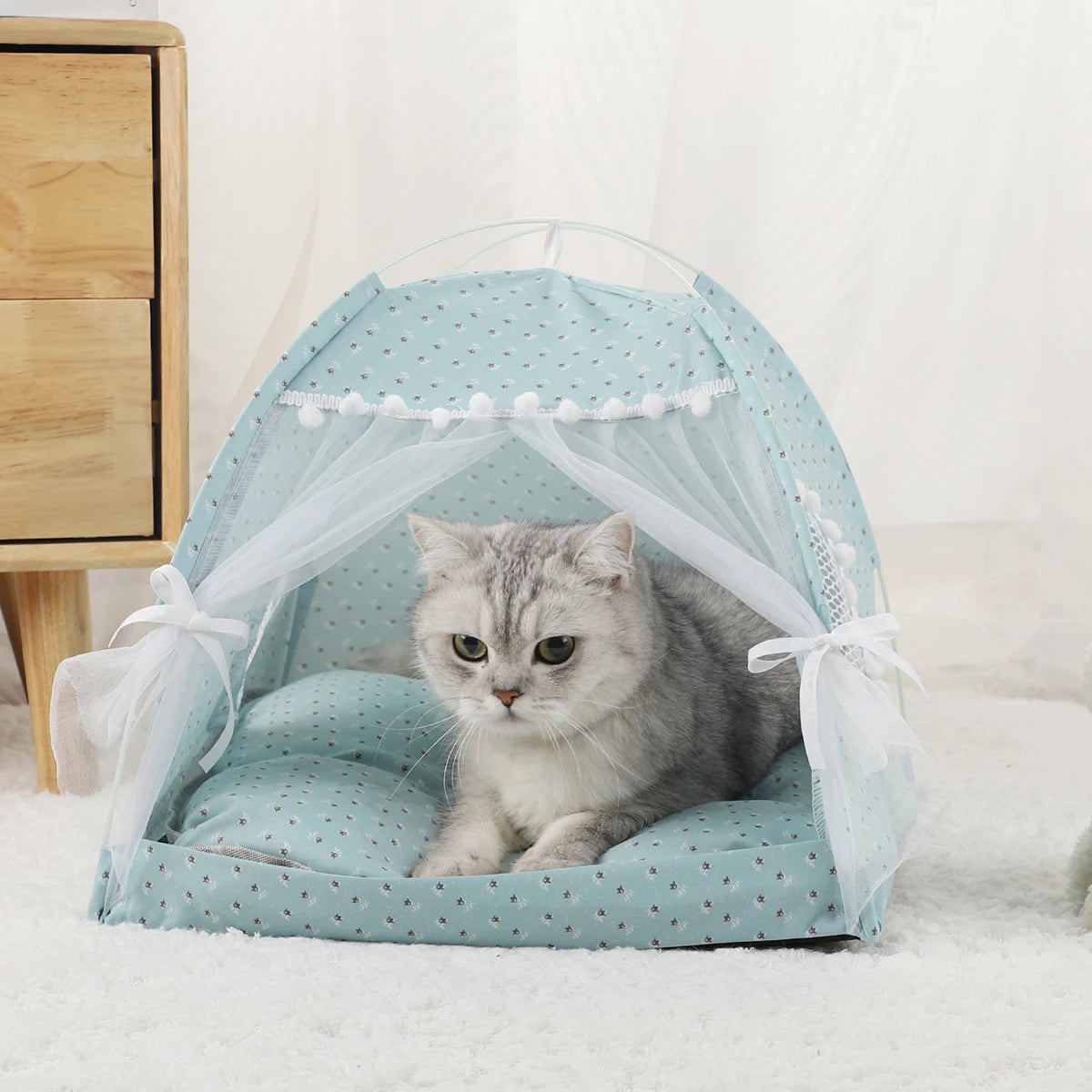 Cama tipo Casa de Campaña para Mascotas