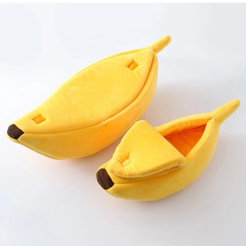 Cama en Forma de Plátano para Mascotas