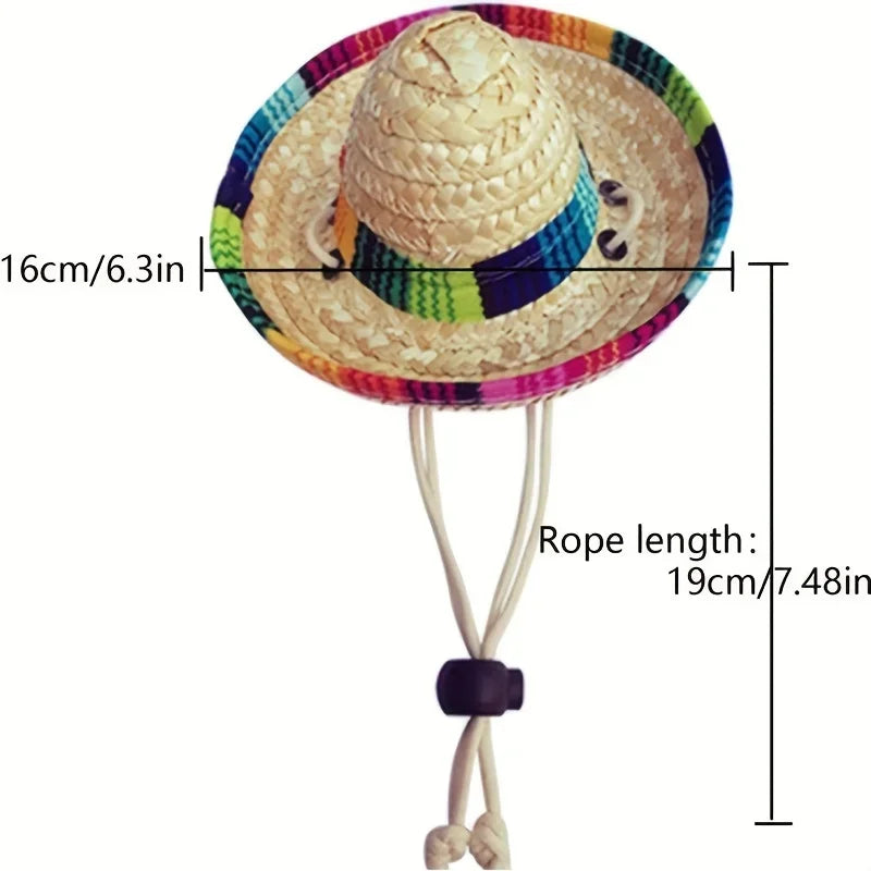 Sombrero de Paja para Mascotas