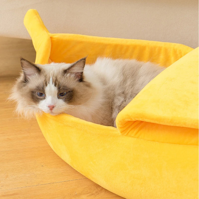 Cama en Forma de Plátano para Mascotas
