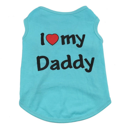 Ropa "I Love my Mommy / Daddy" para Mascotas