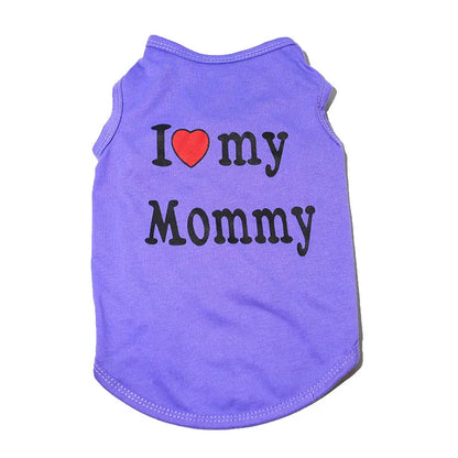 Ropa "I Love my Mommy / Daddy" para Mascotas