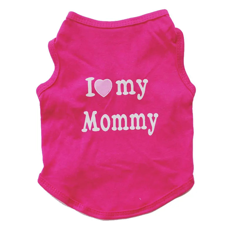 Ropa "I Love my Mommy / Daddy" para Mascotas