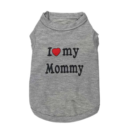 Ropa "I Love my Mommy / Daddy" para Mascotas