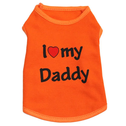 Ropa "I Love my Mommy / Daddy" para Mascotas