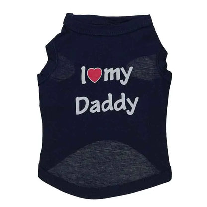 Ropa "I Love my Mommy / Daddy" para Mascotas
