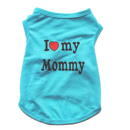 Ropa "I Love my Mommy / Daddy" para Mascotas