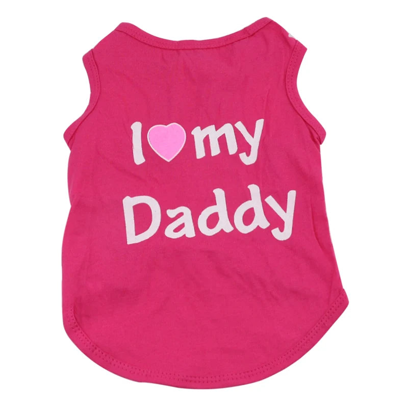 Ropa "I Love my Mommy / Daddy" para Mascotas
