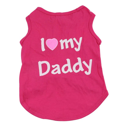 Ropa "I Love my Mommy / Daddy" para Mascotas