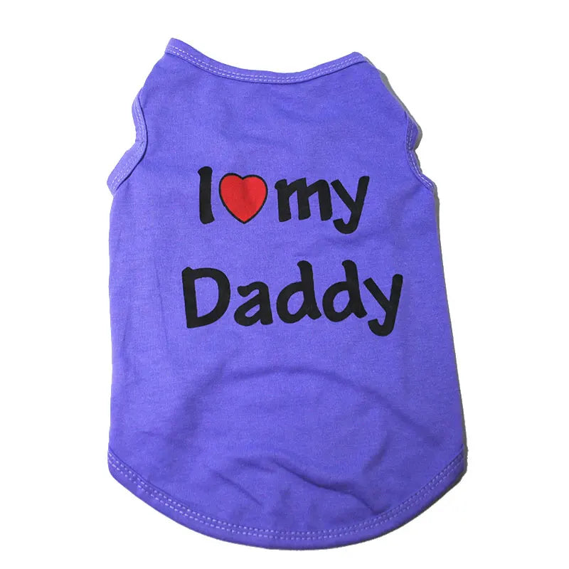 Ropa "I Love my Mommy / Daddy" para Mascotas