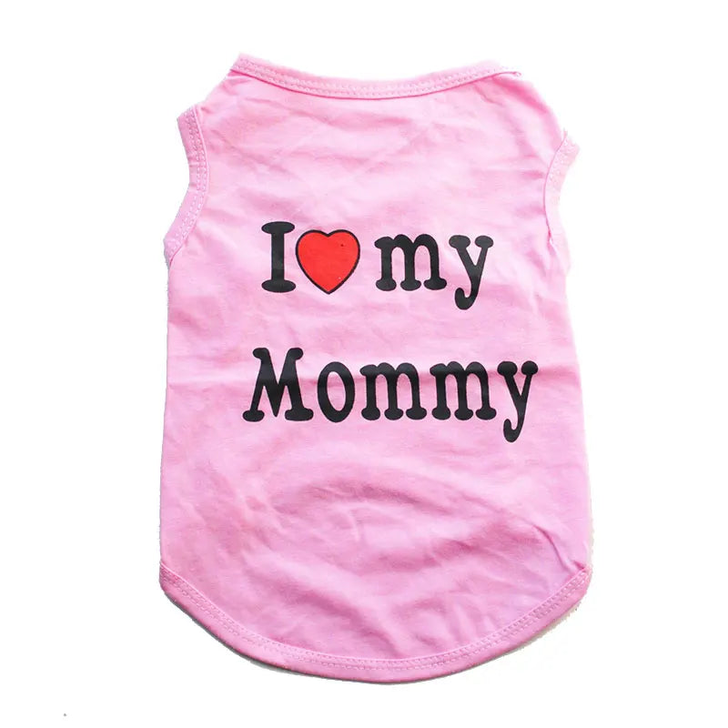 Ropa "I Love my Mommy / Daddy" para Mascotas