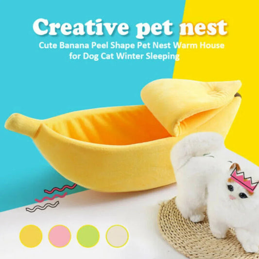 Cama en Forma de Plátano para Mascotas
