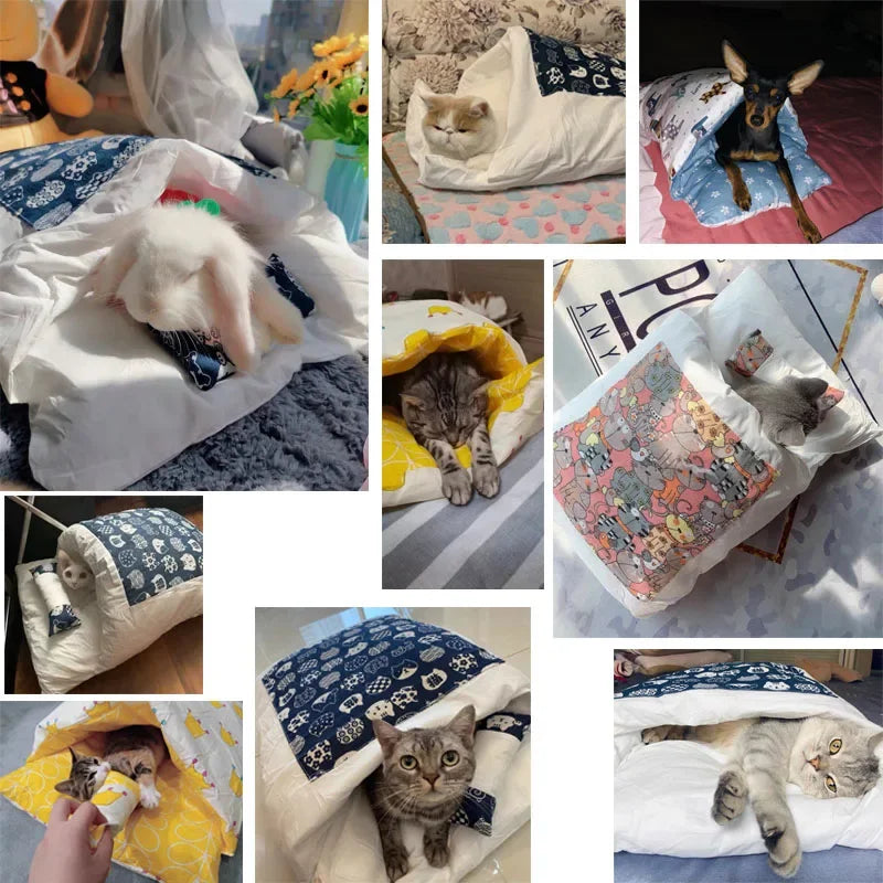 Cama Cálida tipo saco para Mascotas