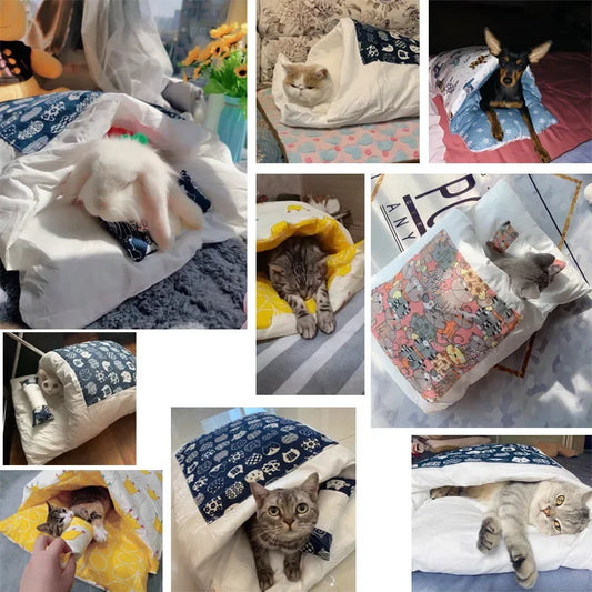 Cama Cálida tipo saco para Mascotas