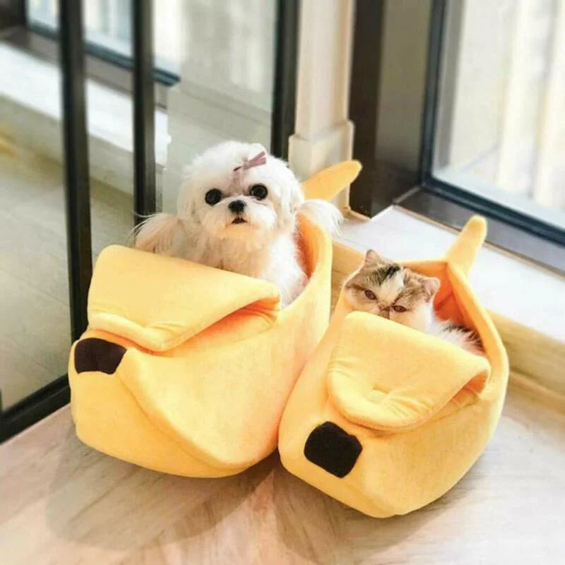 Cama en Forma de Plátano para Mascotas