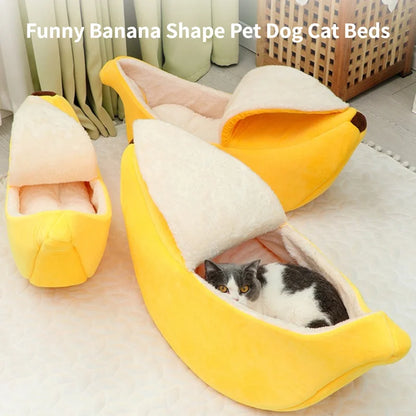 Cama en Forma de Plátano para Mascotas