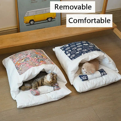 Cama Cálida tipo saco para Mascotas