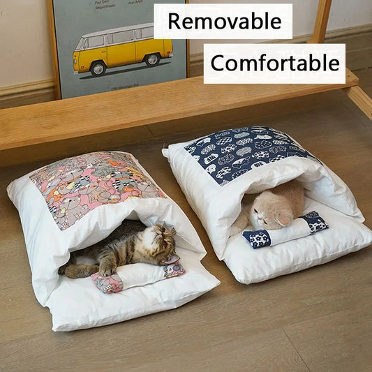 Cama Cálida tipo saco para Mascotas