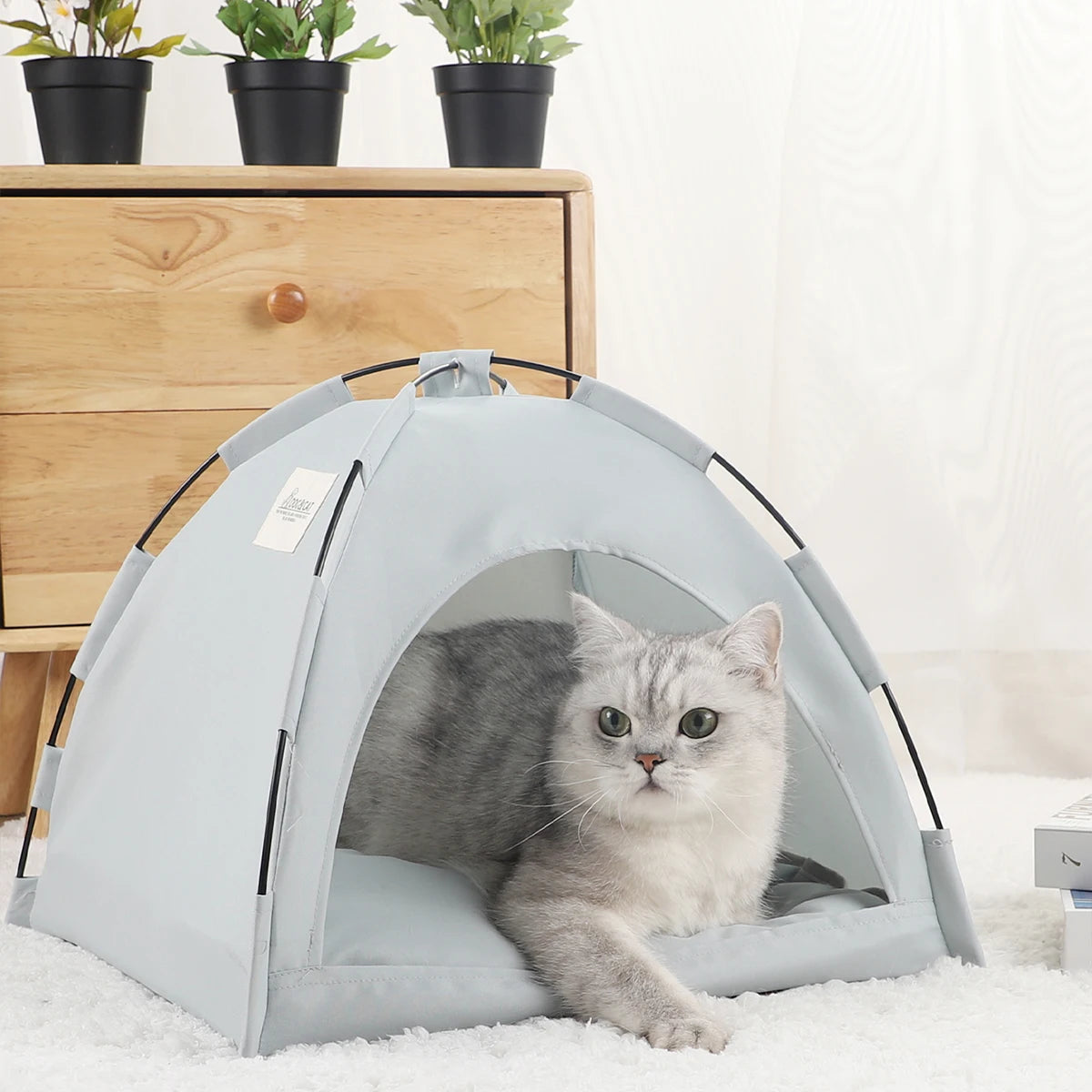 Cama tipo Casa de Campaña para Mascotas
