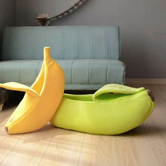 Cama en Forma de Plátano para Mascotas