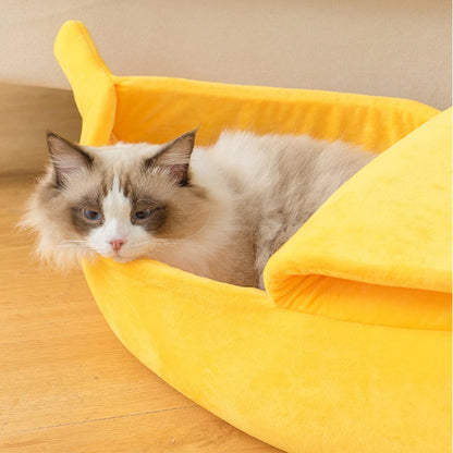 Cama en Forma de Plátano para Mascotas