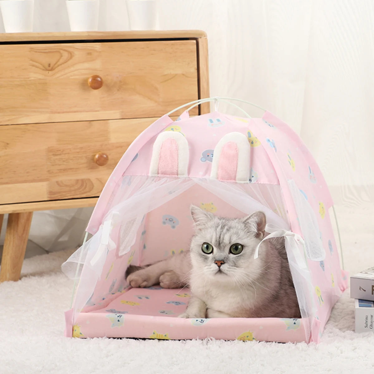 Cama tipo Casa de Campaña para Mascotas